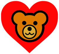 Teddy Bear Head in Heart v1 Remix