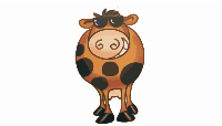 Smiling Brown Cow
