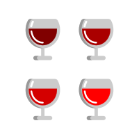 4 Wine Glasses