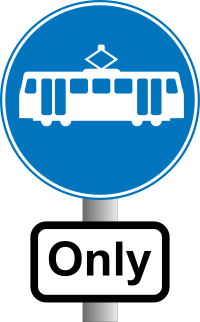 Roadsign trams ony