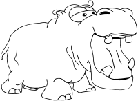 Hippopotamus 2 (outline)