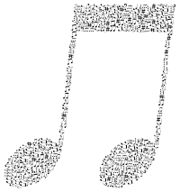 Musical Note Fractal Black