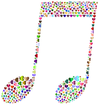 Music Note Hearts Chromatic