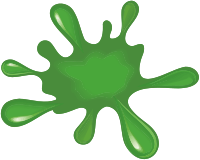 Green paint splat
