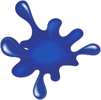 Blue paint splat
