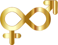 Male Female Connected Gold