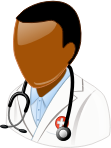 Brown Doctor With Black Hair