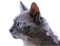 Geometric Cat Profile