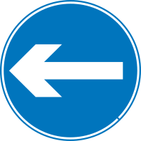 Roadsign turn left