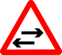 Roadsign two way crosses