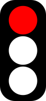 Red traffic light indicator