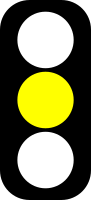 Yellow traffic light indicator