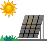 Solar Panel with Sun