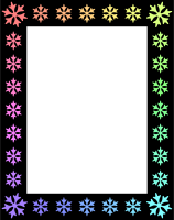 Snowflake frame (rainbow)