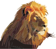 Geometric Lion By Peri Priatna