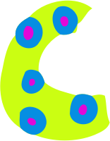 Colourful alphabet - C