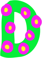 Colourful alphabet - D