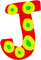Colourful alphabet - J