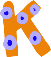 Colourful alphabet - K