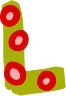 Colourful alphabet - L