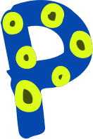 Colourful alphabet - P