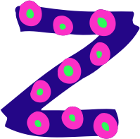 Colourful alphabet - Z
