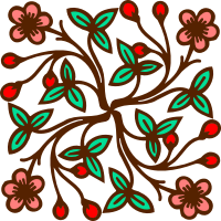 Floral design 100 (version 2, colour)