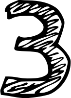 Sketched numerals - 3