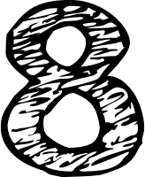 Sketched numerals - 8