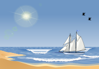 Sailboat at a Beach