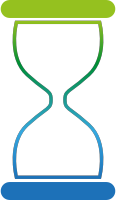 Colourful hourglass