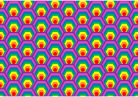 Colourful hexagon pattern