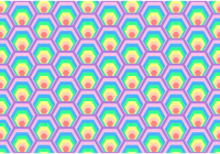 Colourful hexagon pattern (colour 2)