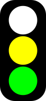 Yellow & green traffic light indicator