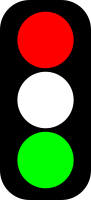 Red & green traffic light indicator