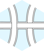 Hexagonal path / knot tile