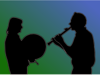 Two Folk Musicians