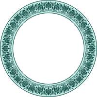 Circular Greek arabesque frame (colour)