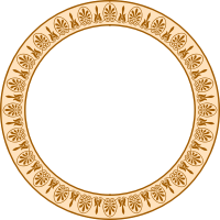 Circular Greek arabesque frame 2 (colour)