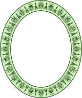 Elliptical Greek arabesque frame 2 (colour)