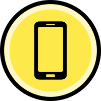 Button - Options - Vibration Off (yellow & black)