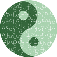 Yin yang jigsaw