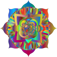 Prismatic Lotus Mandala Line Art 3