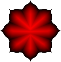 Floral Lotus Shape Crimson