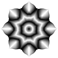Floral Lotus Shape Monochromatic
