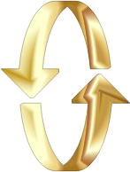 3D Gold Arrows
