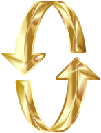 3D Gold Arrows 2