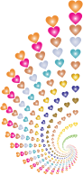 Hearts Swirl Design