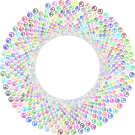 Peace Sign Shutter Vortex Prismatic