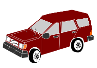 Maroon sedan